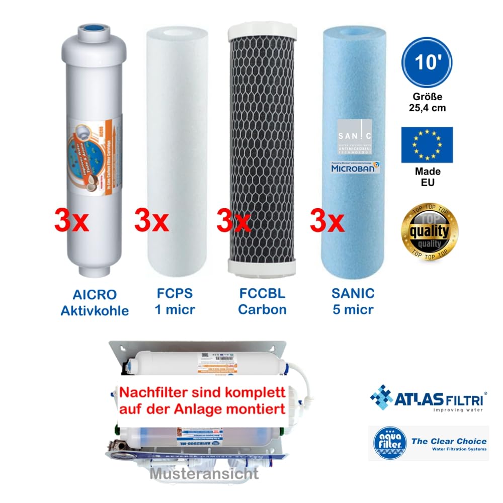 RETEC Ultimate PLUS PRO Umkehrosmoseanlage 800 GPD – Komplettset inkl. Edelstahl Wasserhahn, Filterset, TDS Messgerät & Leckageschutz – Direct Flow ohne Tank, 24V System