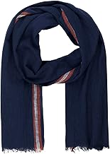 Lindenmann Men's Scarf / 55% Cotton, 45% Viscose Scarf, Blue, blue, One Size