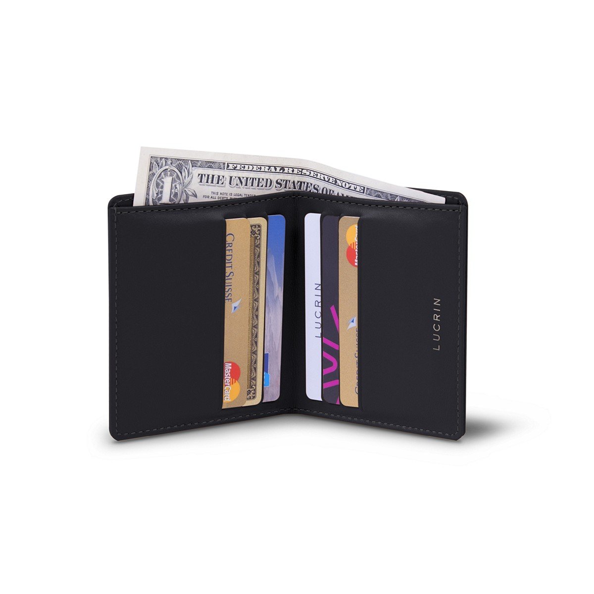 Lucrin - Slim wallet for men - Smooth Leather