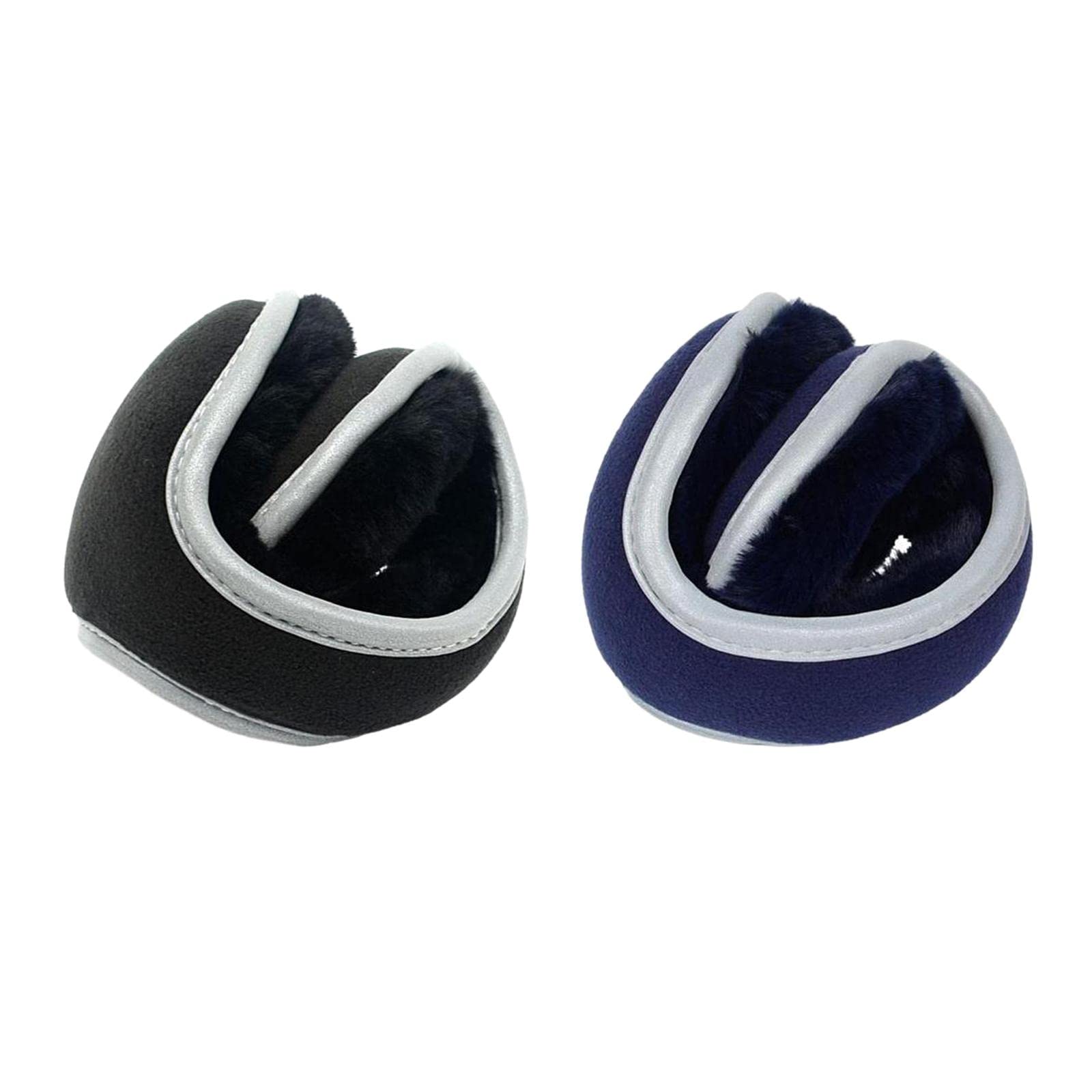 2Pieces Winter Ear Muffs Fleece Warm Ear Warmers for Skating Blue and Black | Clothing, Shoes & Accessories | Mens Accessories | Hats