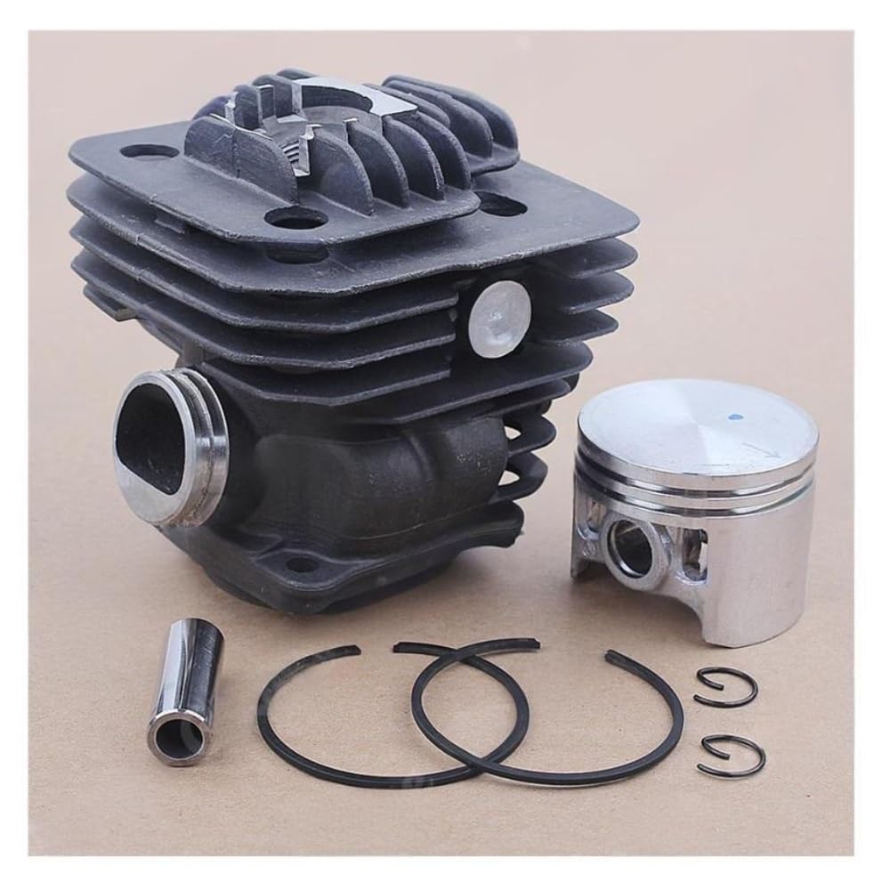 Kit de pistón de Cilindro de 48 mm Compatible con Motosierra 956 156 395023 con Pasador de Anillo y Anillos de retención.
