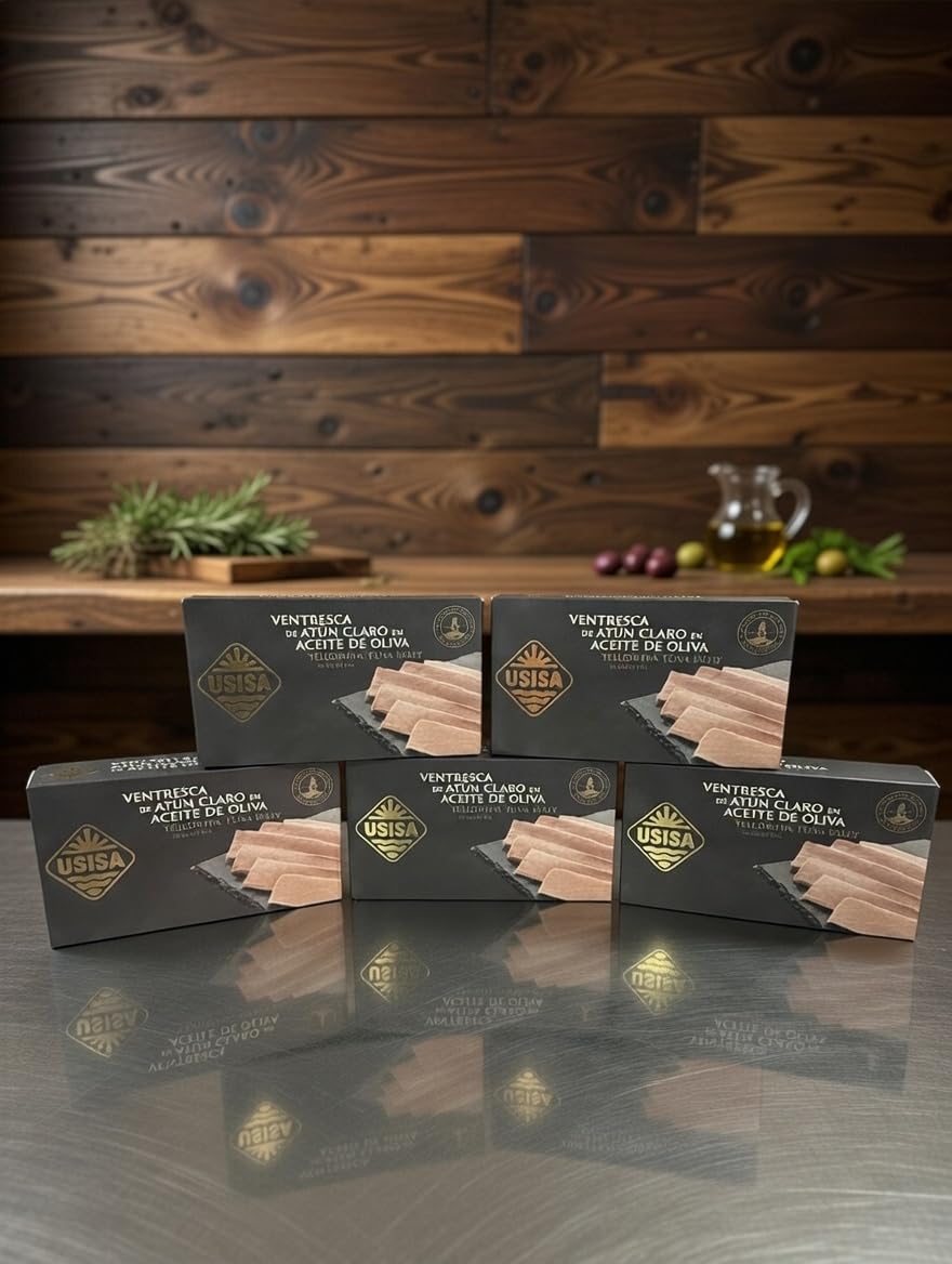 USISA Ventresca de Atún Claro en Aceite de Oliva 5 Latas 120g