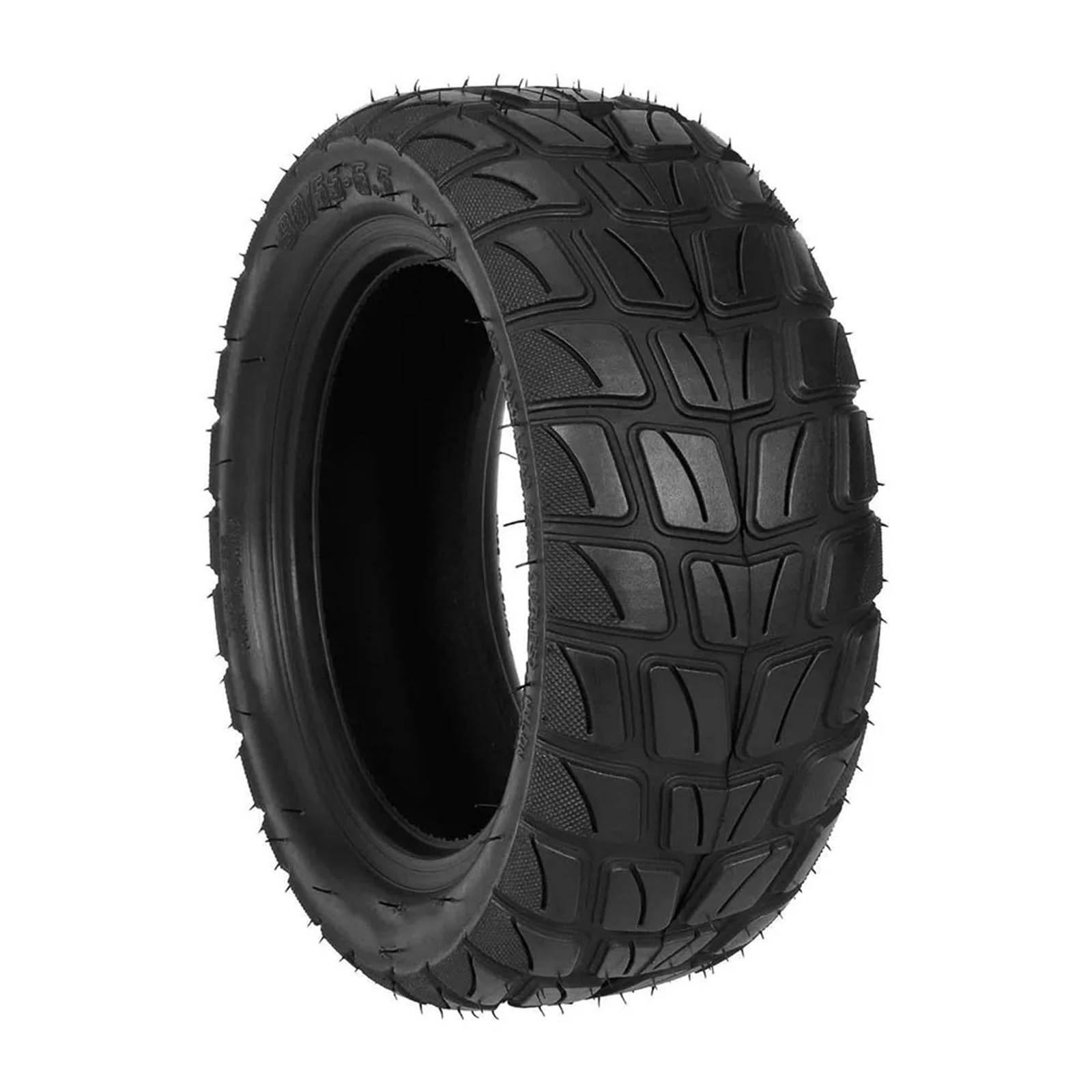 Pneu Anti-Crevaison Trottinette Pneu sans chambre à air for scooter électrique 10 pouces 90/55-6,5, caoutchouc élargissant, résistant l'usure, pneus tout-terrain sous vide, pièces de rechange