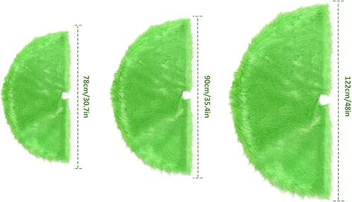 Vista 37 de Faldones blancos de felpa para árbol de Navidad, 36 pulgadas, tapete de lujo de piel sintética para base de árbol de Navidad con patrón de corazón