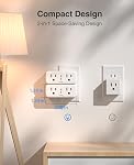Dual Smart Plug 15A, GHome Smart Plugs Work with Alexa and Google Home, 2-in-1 Compact Smart Outlet Timer with APP Remote Control, 2.4GHz Wi-Fi Only, No Hub Required, FCC Listed, 2 Pack