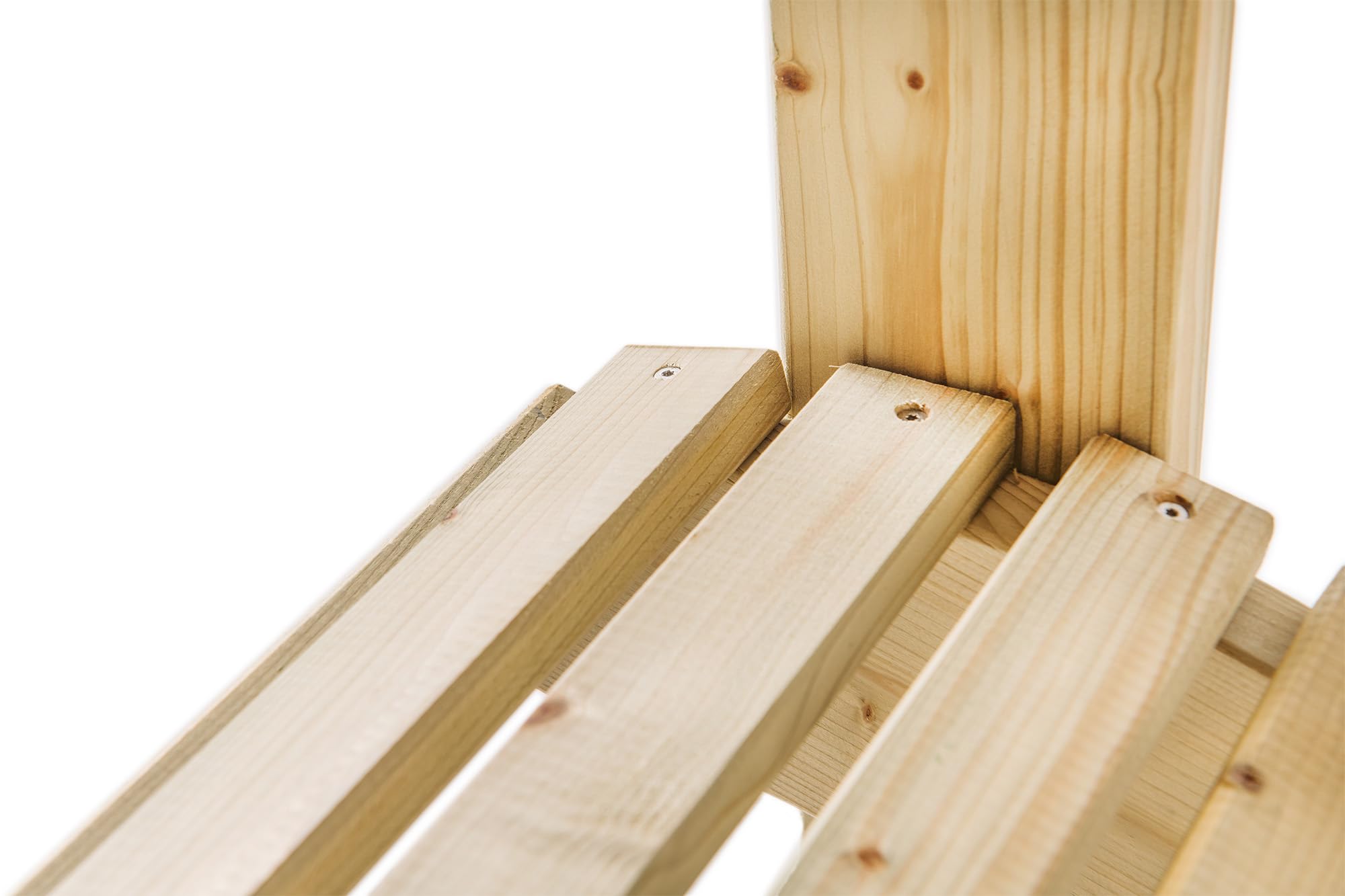 AMATA Silla Adirondack individual para exteriores, colección UNGURS, silla de madera resistente a la intemperie para patio, patio trasero y hogueras de jardín, ergonómica y duradera, diseño atemporal