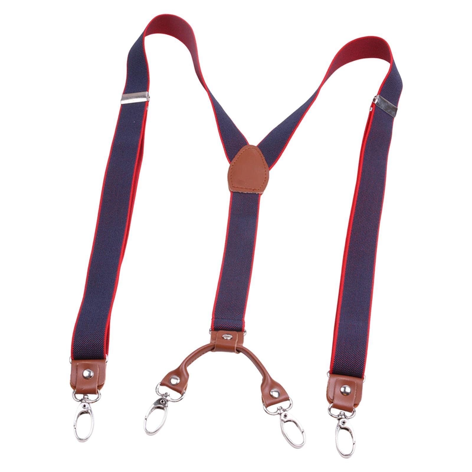 2pcs Mens Suspenders Adjustable Heavy Duty Elastic Straps Blue Black | Clothing Shoes & Accessories | Mens Accessories | Suspenders Braces-image-16