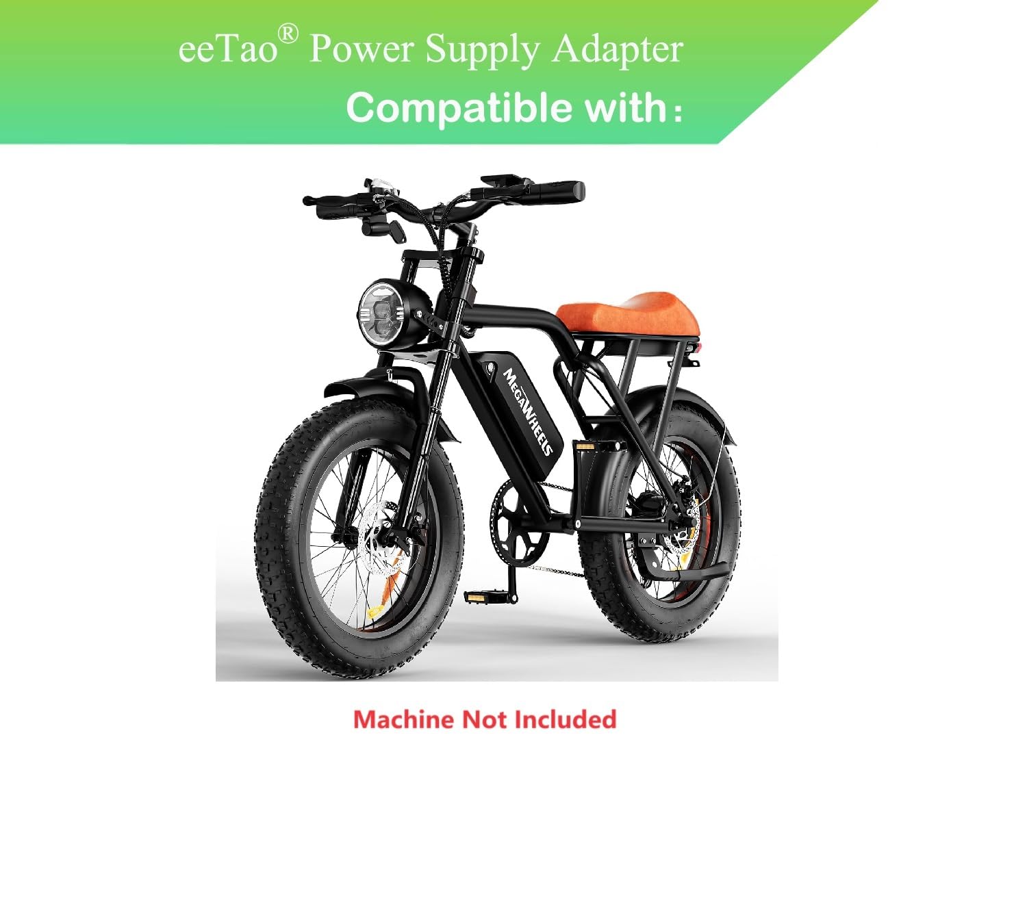 eeTao 54.6V AC/DC Charger Compatible with MEGAWHEELS EB01 1500W Motor 48V 15.6Ah Lithium Ion Battery DC54.6V 2A Power Supply Cable Cord