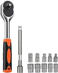 Kit 12 Chave Catraca Jogo De Soquetes Allen Torx Ferramentas catraca soquete (24mm)
