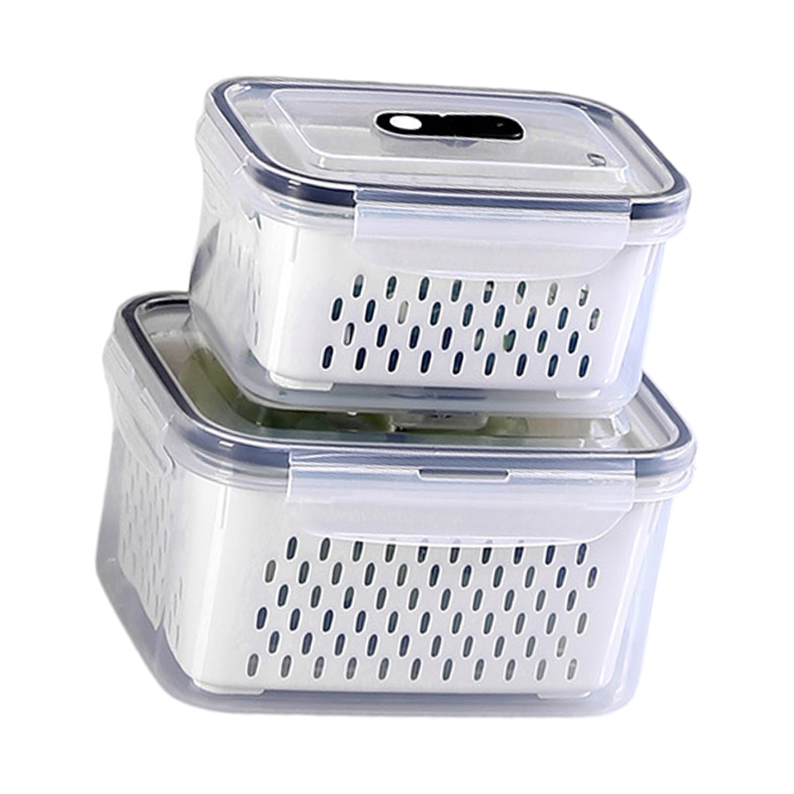 Tsophreniq Multipurpose Food Storage Container with Removable Colander Accessory for Easy Draining and Long Time Use Preservation Leakproof Food Storage