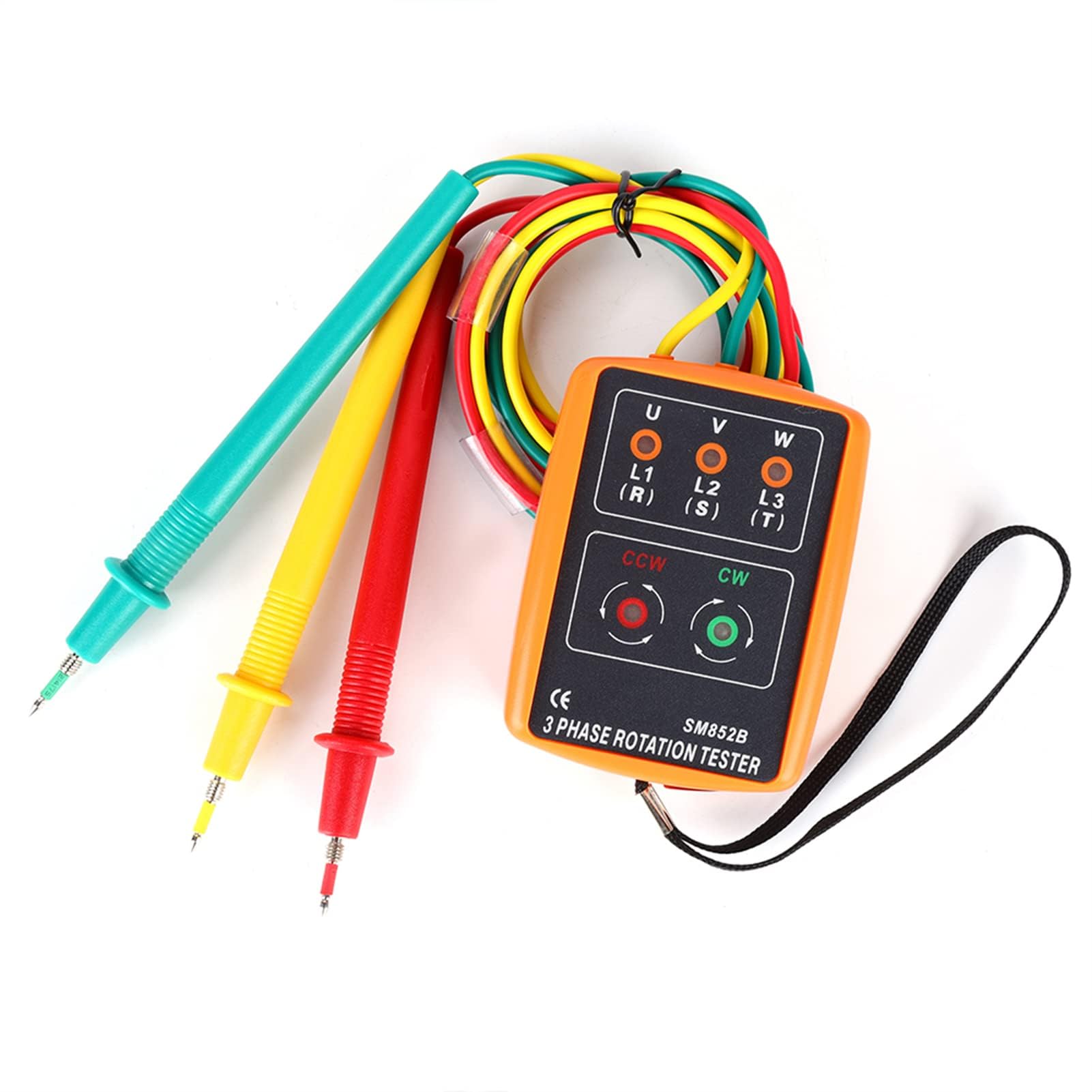 Sequenza Trifase Misuratore di Rotazione di Fase Trifase, Misuratore di Rotazione Trifase Test di Rotazione della Rotazione 60 V ~ 600 V CA Indicatore di Rotazione 'ordine di