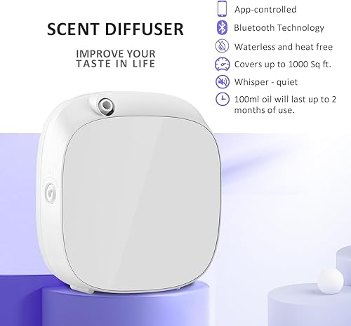Miniatura 2 de Máquina de aire inteligente mejorada para el hogar, máquina de aroma de aire frío montada en la pared, difusor sin agua de 3.4 fl oz