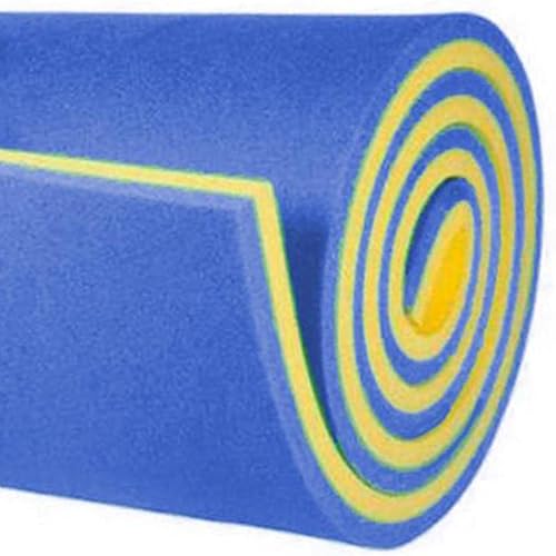 Miniatura 7 de Tapete flotante de espuma de alta densidad, duradero, de espuma XPE, para piscina, playa, actividades acuáticas, tomar el sol, azul y amarillo