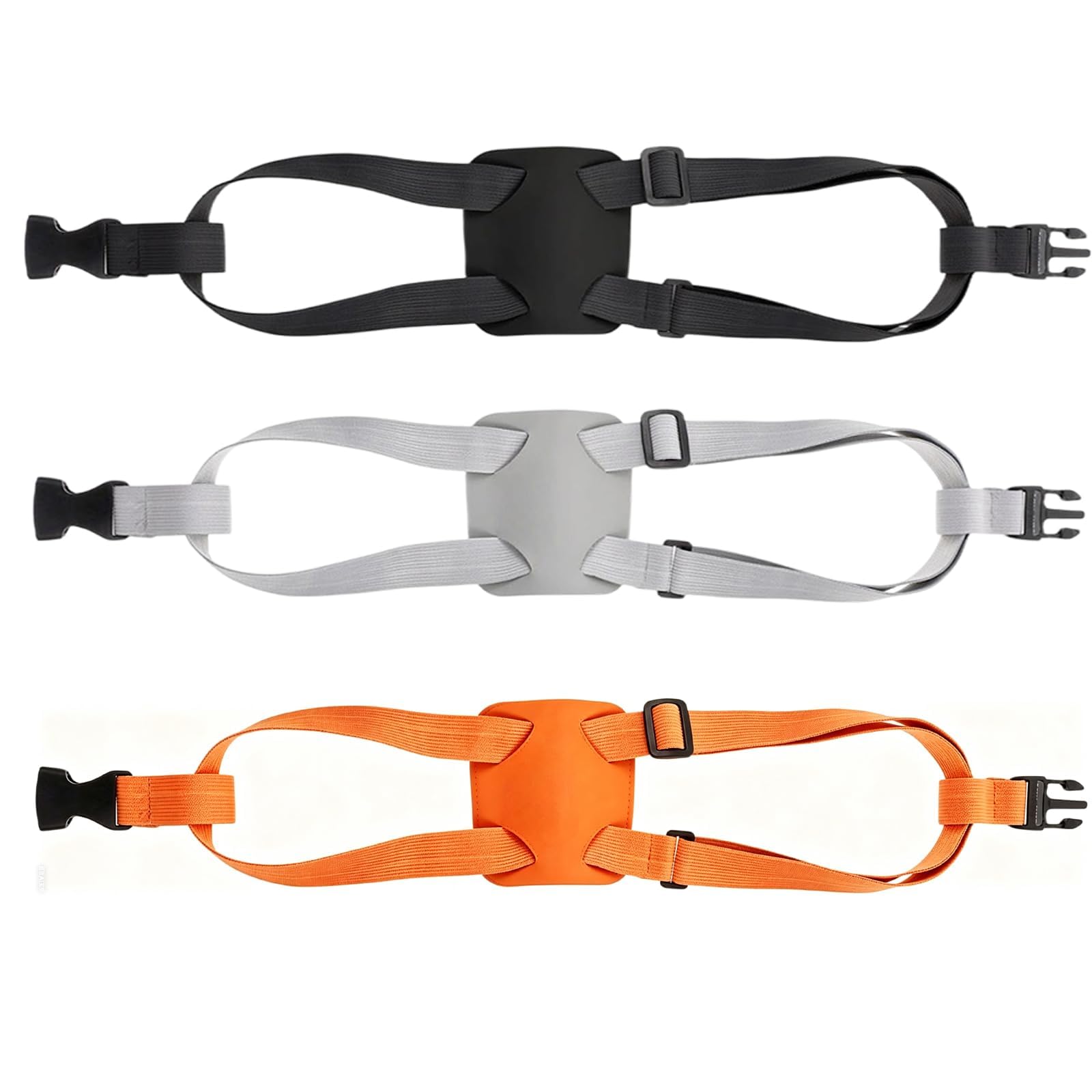 3 PCS Adjustable Luggage Straps for Suitcases, Elastic Suitcase Belts in Black, Orange and Silver, Travel Accessories for Quick Baggage Identification and Secure Packing-image-27