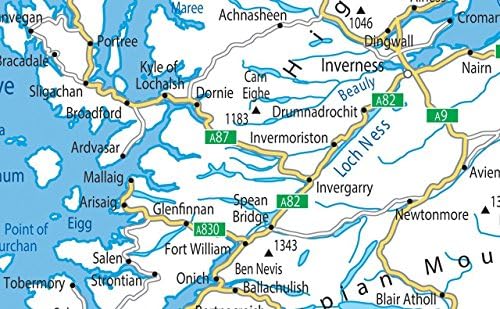 Road Map of The UK - Size A2-59.4 x 42cm - Paper Laminated