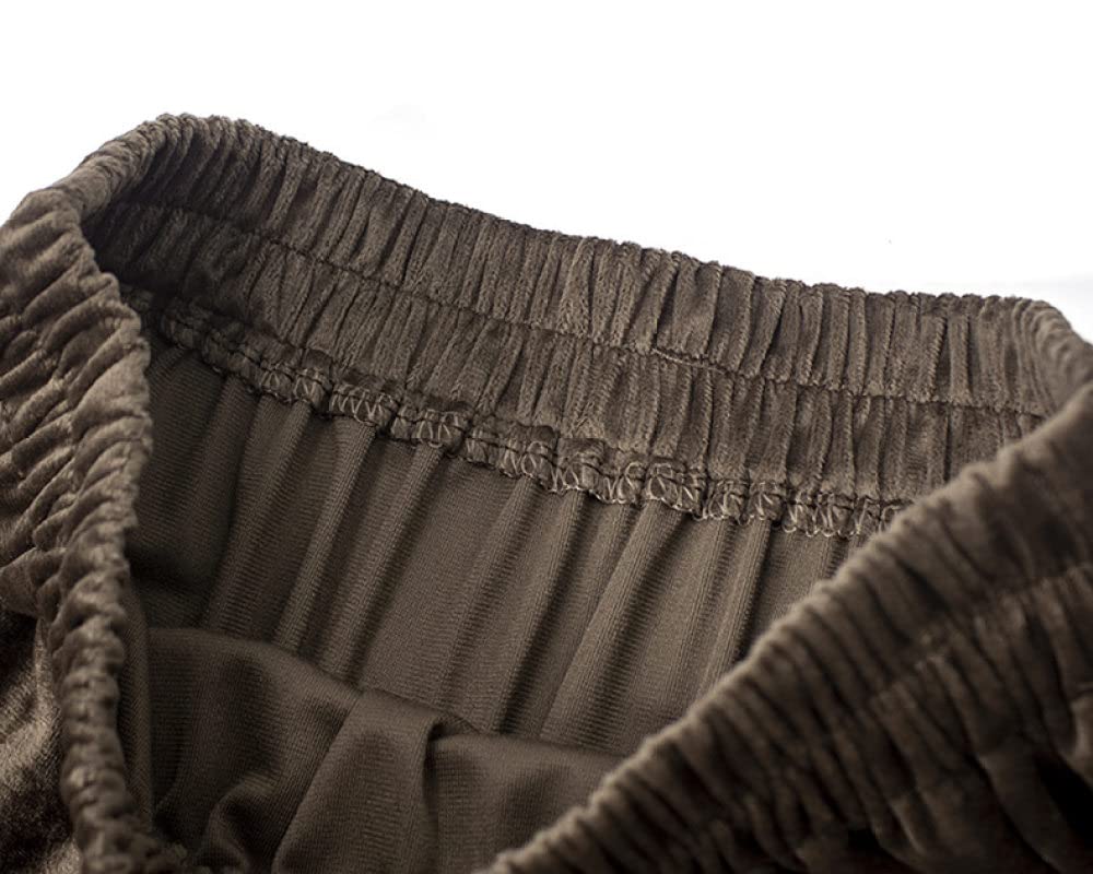 Spódnice dla kobiet Długość midi, złota aksamitna czarna spódnica zimowa Elastyczna talia Vintage Spódnice z wysokim stanem Ciepłe spódnice maxi dla kobiet Lini(Brown One Size)