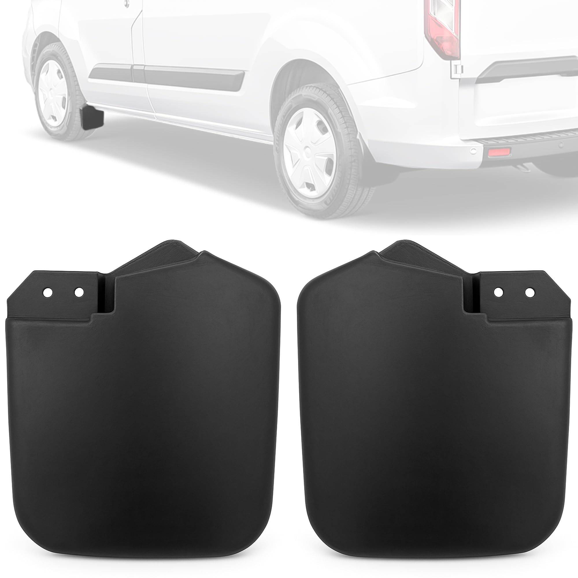 Paraspruzzi anteriore sinistro e destro, ricambio per Ford Transit Custom dal 2012 in poi | OEM 1915641, 1915642, BK21-16A266-BC5JA6 (coppia)