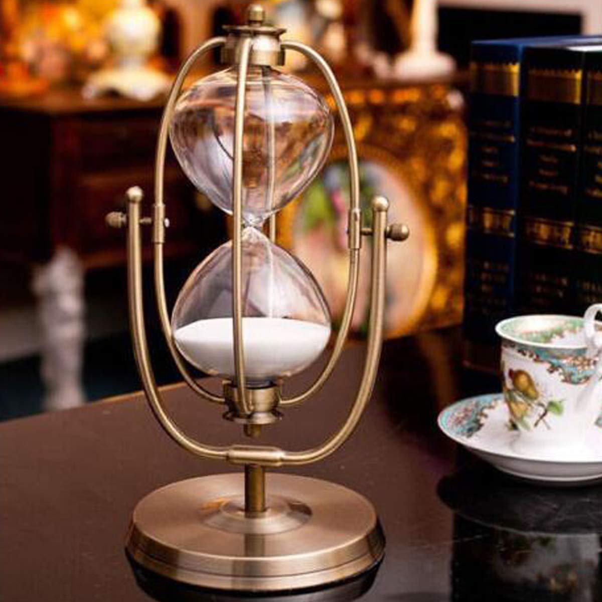 MJJEsports 30 Minutos Rolating Sand Reloj De Arena Sandglass Arena Reloj Temporizador De La Habitación De Casa Decoraciones Regalo