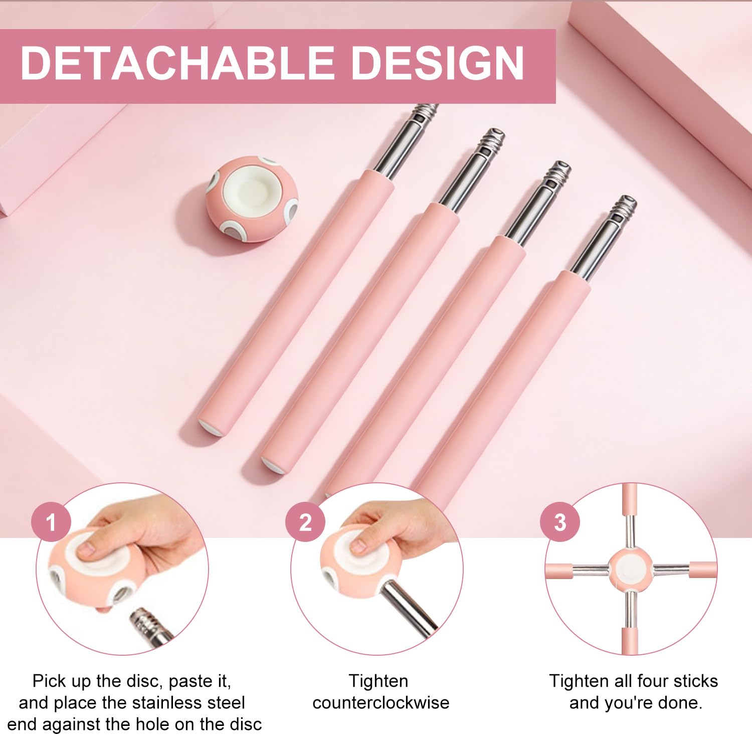 Barre de yoga correcteur de posture, bâton de yoga anti-bouloches pour dos et cou, barre oscillante avec noyau en acier inoxydable et amovible, barre de yoga en croix pour la maison, l'entraînement