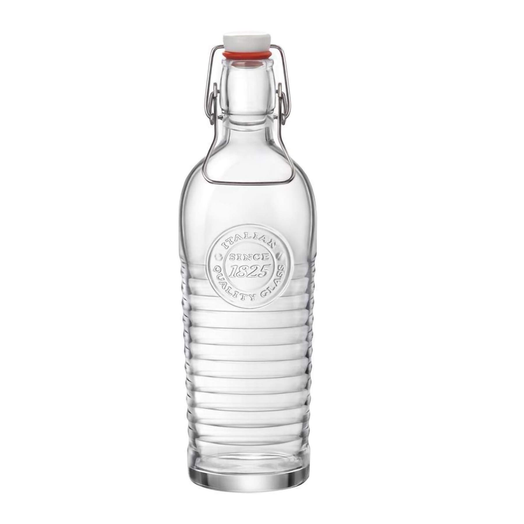 Bormioli Rocco Officina 1825 Tabla Botella servir agua Set con tapa basculante Top - 1,2 Litro - Paquete de 12