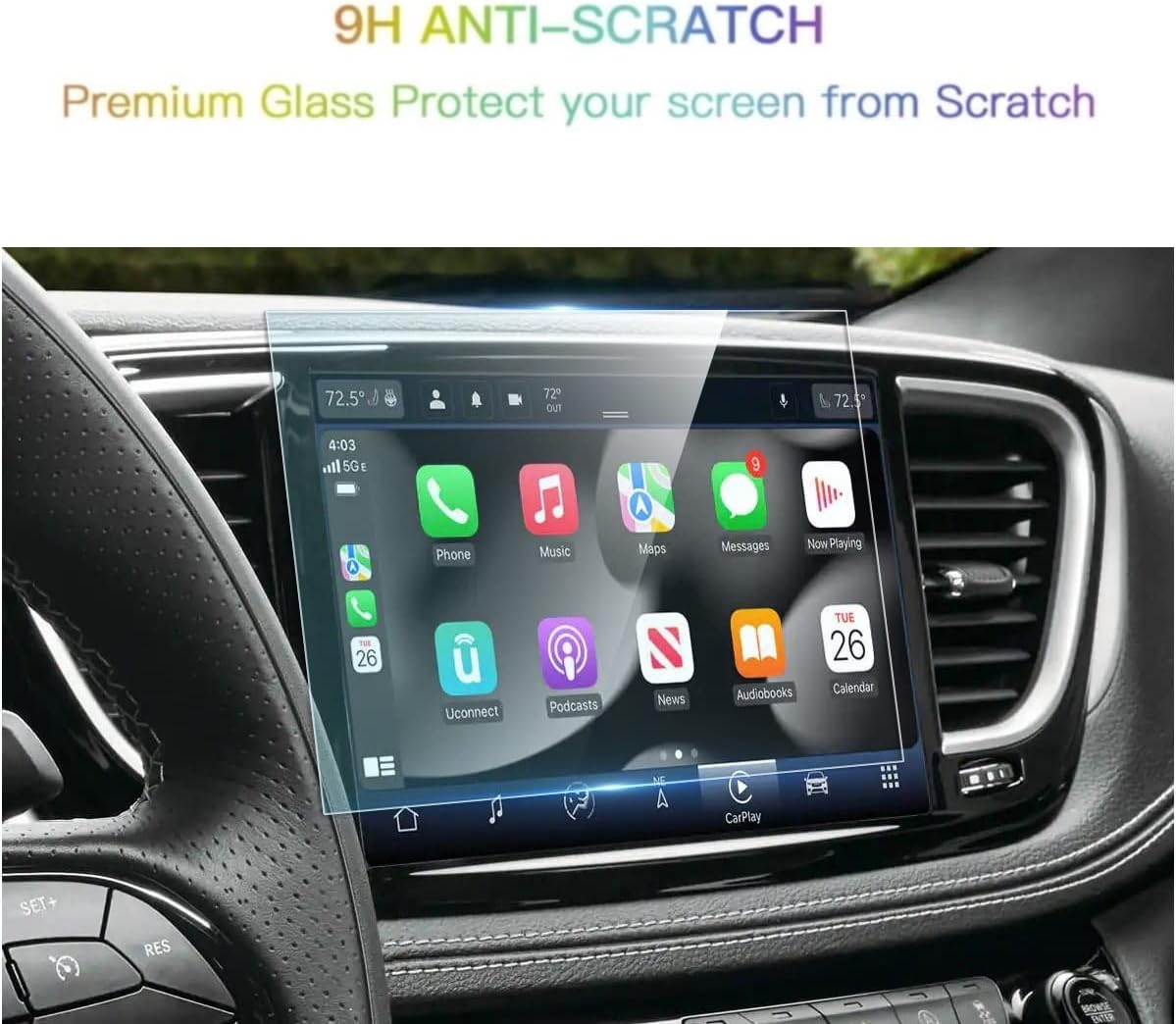 screen protector compatible with 2022 pacifica uconnect 5c 10 1 inch touchscreenanti explosion scratchhd clearsssky accessories compatible with p