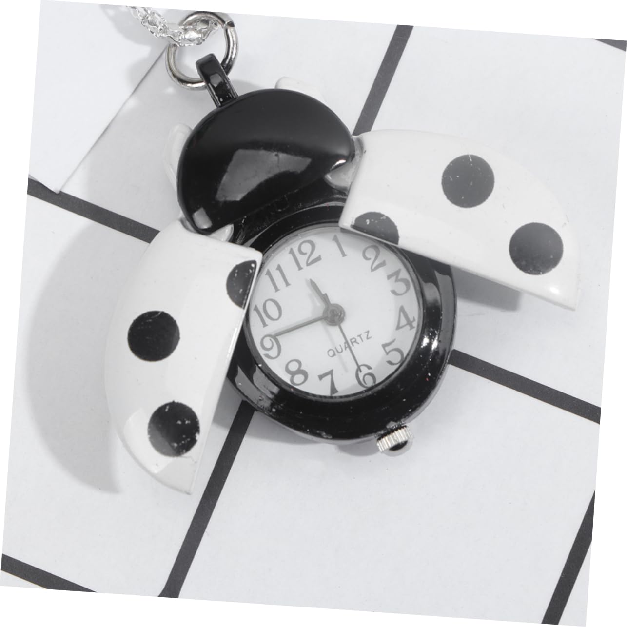 LIFKOME Reloj de Bolsillo Retro para Niños Mariquita Aleación Metal Cuarzo Preciso