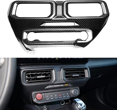 Dry Carbon Fiber Center Console Air Condition Cover for Ford Mustang S650 Dark Horse GT Ecoboost Premium 2024 2025 2026,for Dark Horse Dashboard Panel Split Screen