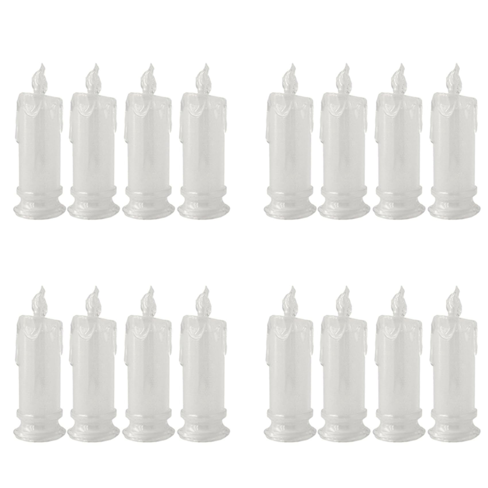 Vjsujehgy 16PCS LED Flameless Candles,LED Clearance Pillar Candles, Battery Included,Decoracion for Halloween Christmas