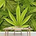 wall26 - Big Marijuana Leaf Close Up with Texture Background of Cannabis Leaves - Removable Wall Mural | Self-adhesive Large Wallpaper - 100x144 inches