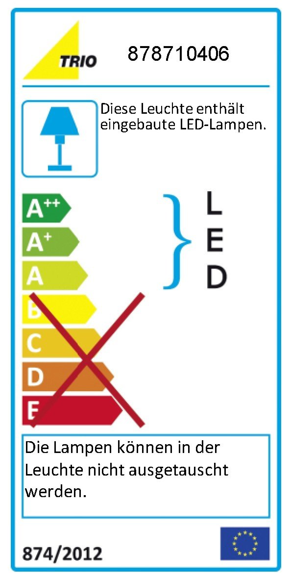 Trio Leuchten Szyna LED chromowana, szkło opal białe błyszczące 878710406