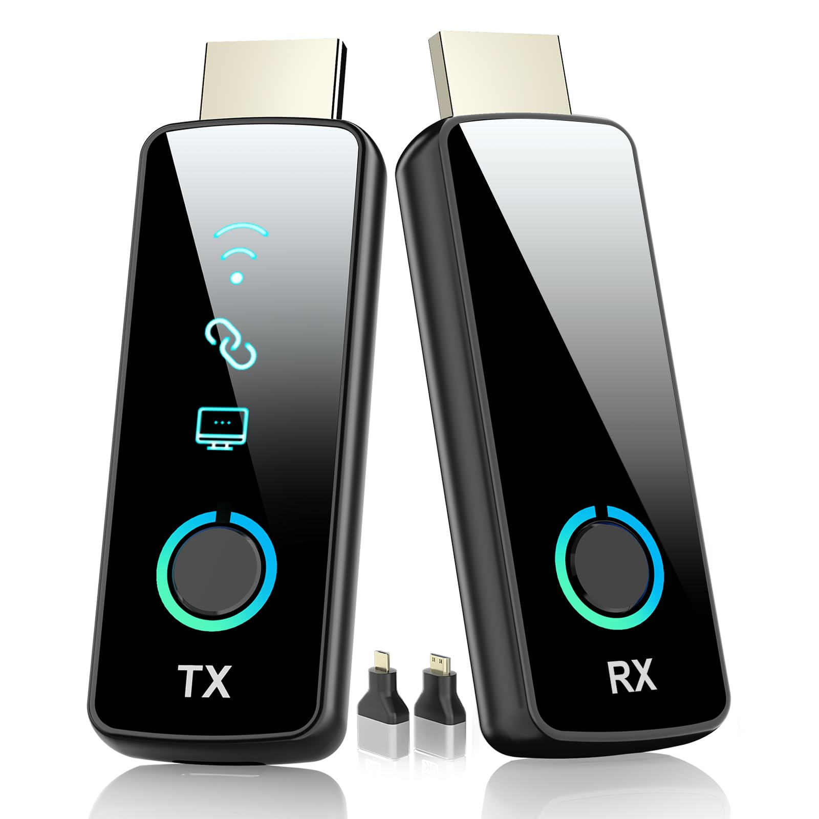 Wireless HDMI Transmitter Receiver 50m mit LED-Display – 4K Decodierung & 1080P Ausgabe, verzögerungsfrei für Meeting-Raum, Beamer, Streaming, Heimkino
