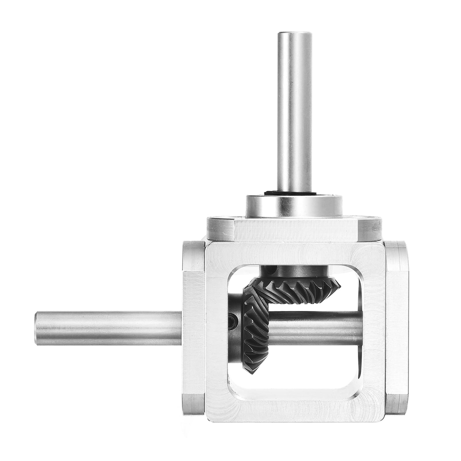 QUARKZMAN Scatola Ingranaggi 90 Gradi Angolo Retto Scatola Ingranaggi Conica 1:1 Singolo Albero Uscita 1 Modulo 20 Denti Ingranaggio Conico DIY Semplice Albero 8mm, 84x87x30mm(LxWxH)