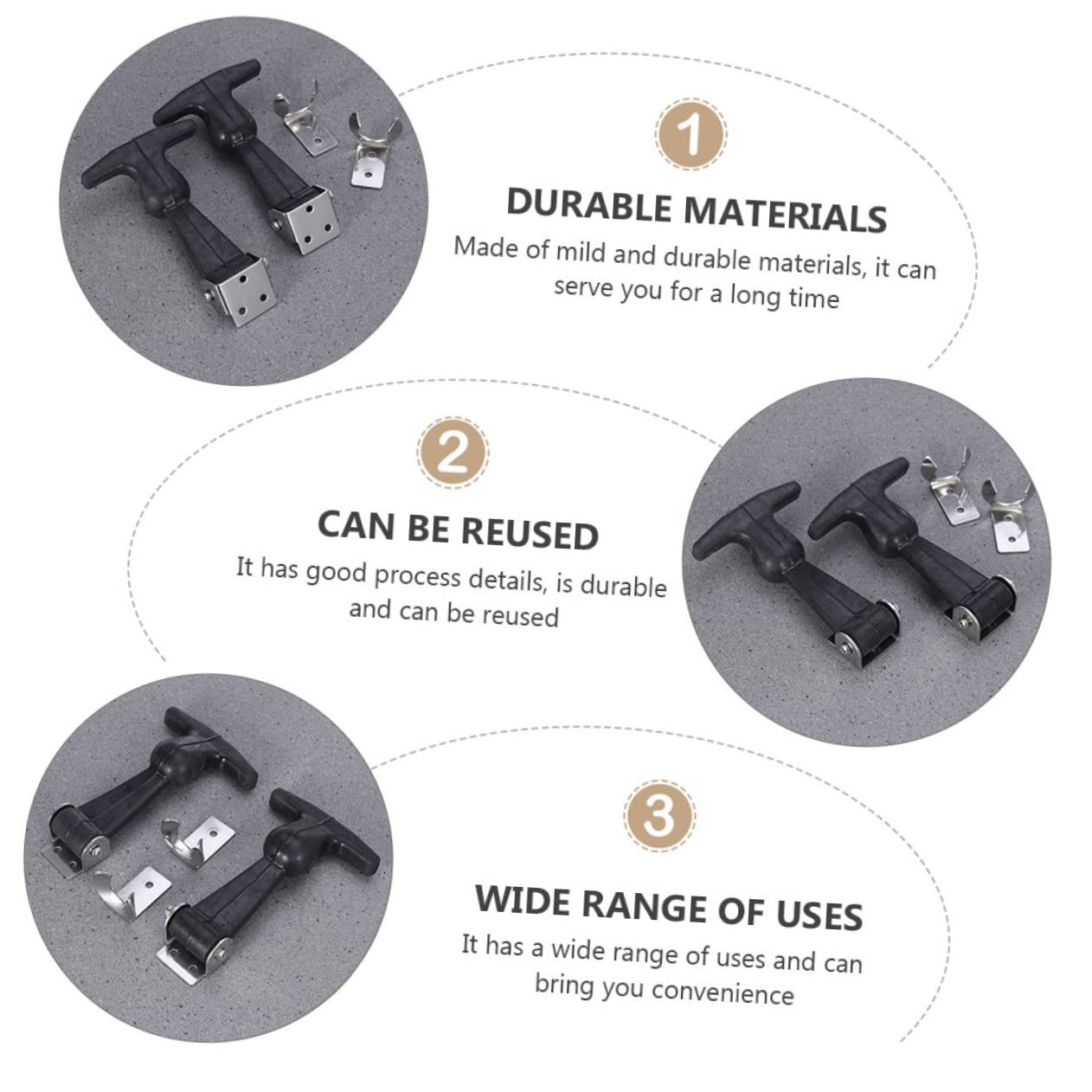 Lurrose 5 Set Fibbia Buckle Gomma Da Cancellare Gomma Cancellare Flessibile Tappo Di Scarico Tocco Auto Kit Chiusura Con Manico A T Chiusura in Gomma Con Impugnatura A T Metallo 2 Pezzi*5