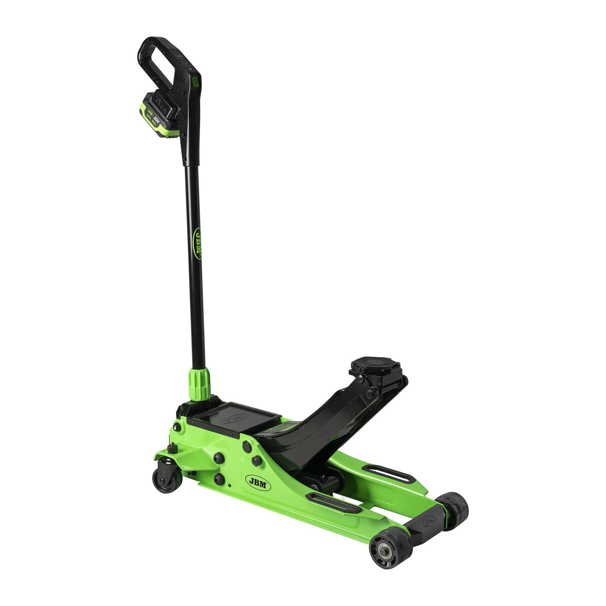 Crick Cric a Carrello idraulico 3 Tonnellate a Batteria 20V 6AH Alzata 85-508 mm Cric Elettrico Professionale Perfetto per officine, gommisti e uso professionale