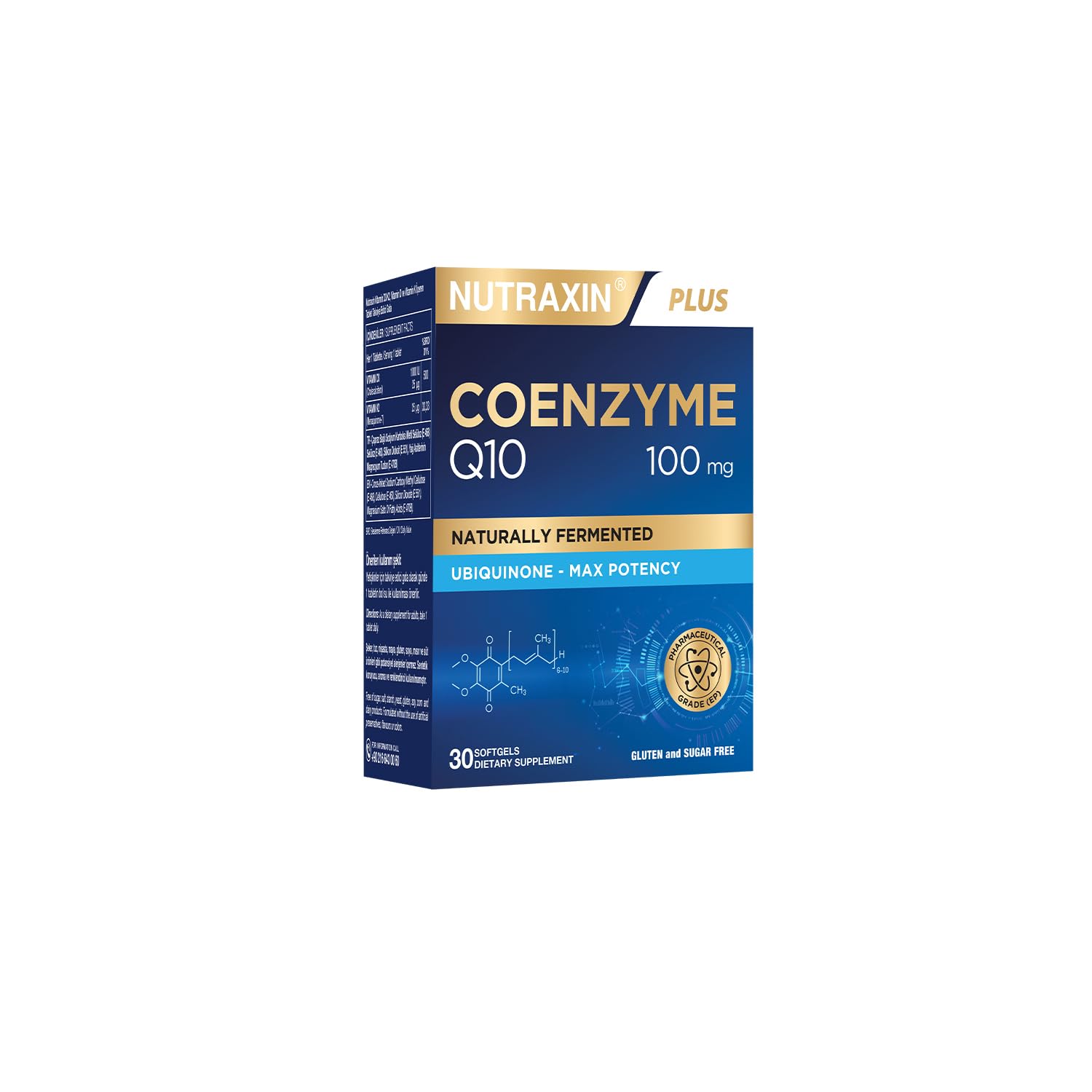 Coenzyme Q10 100 mg 30 Softgels – High Potency CoQ10 Supplement for Heart Health, Energy Production, Antioxidant Support, Cellular Health & Daily Vitality for Men and Women