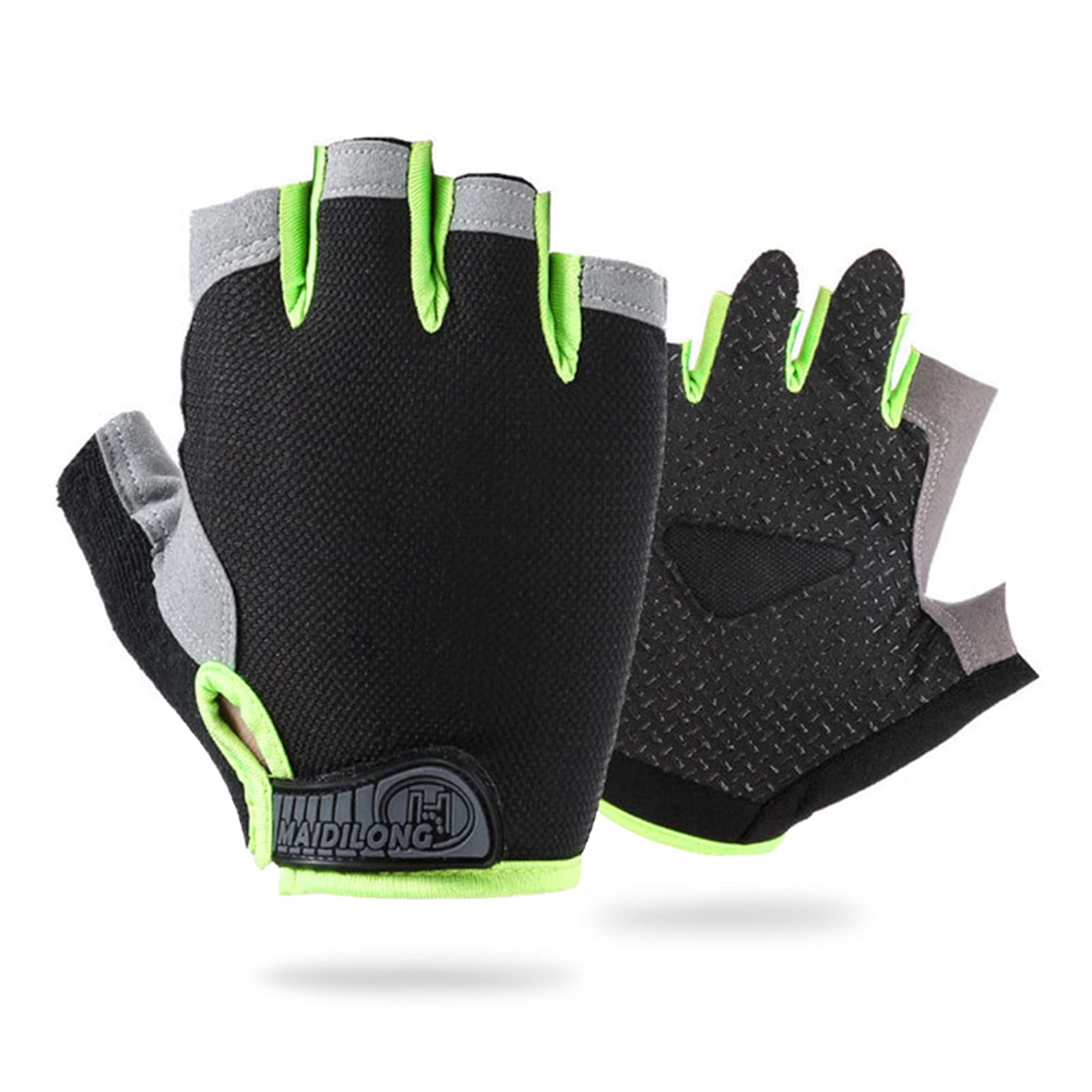 Guanti Bici Bambino Mezza Dita - Lycra Con Silicione Antiscivolo, Per Ciclismo E Sport Estivi - Foto 10