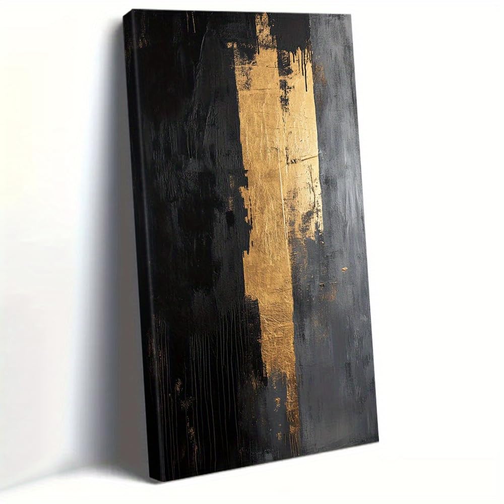 UUDEZO Framed Abstract Oil Artwork for Large Wall Decoration,Large Textured Canvas Art Wall Decor(20x40cm(8x16in)