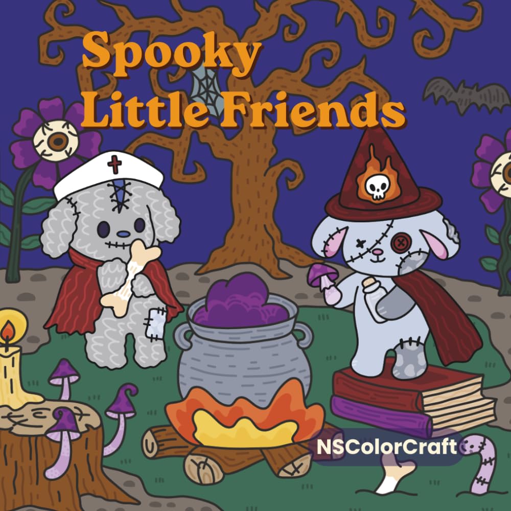 Spooky Little Friends: A Cute Halloween Coloring Book Filled with Adorable Spooky Friends and Fun Halloween Adventures