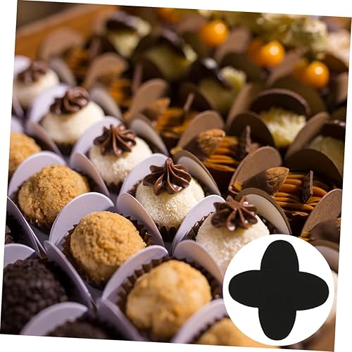 Miniatura 8 de PRETYZOOM 800 Pcs Chocolate Tray Dessert Decorative Tray Chocolate Liners Truffle Liners Cups Macaron Cups Truffle Wrappers Square Truffle Trays