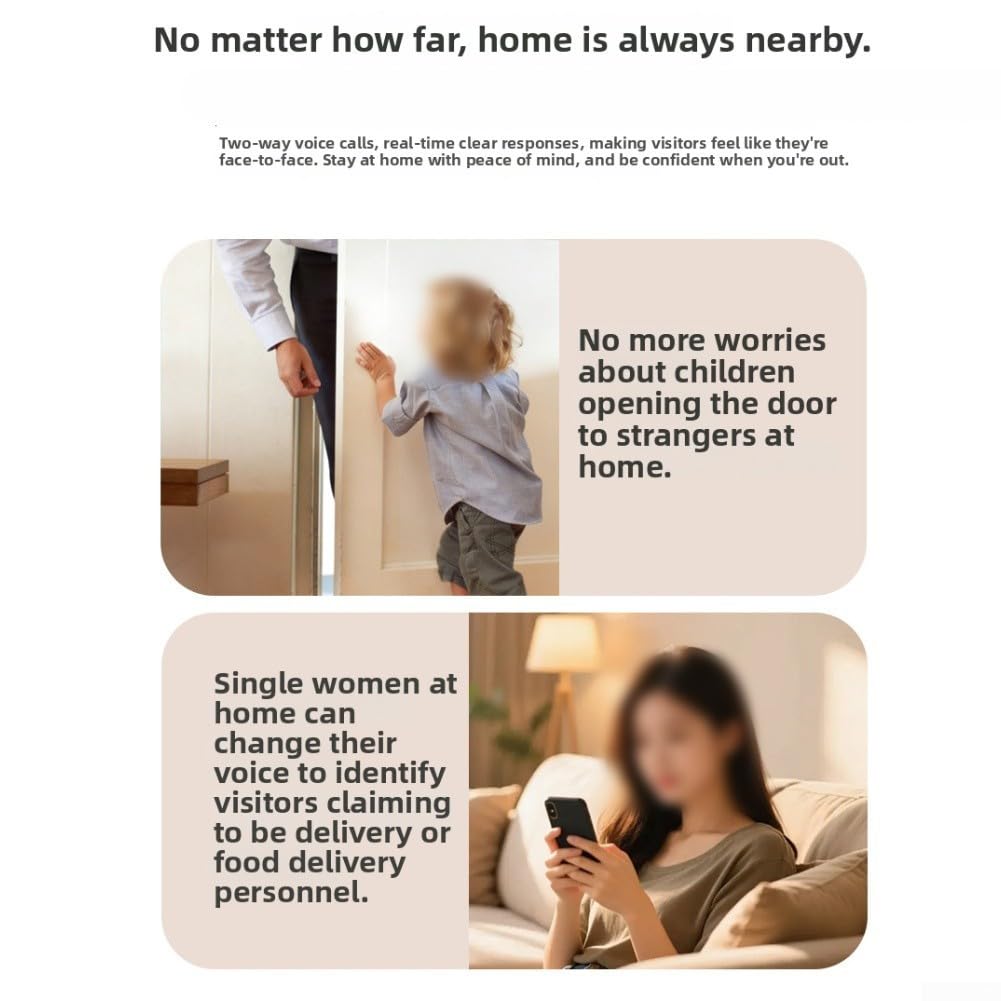 Campanello video WiFi intelligente compatibile con app tuya, conversazione bidirezionale 720P, grandangolo, basso consumo energetico, IP54 resistente alle intemperie (bianco)