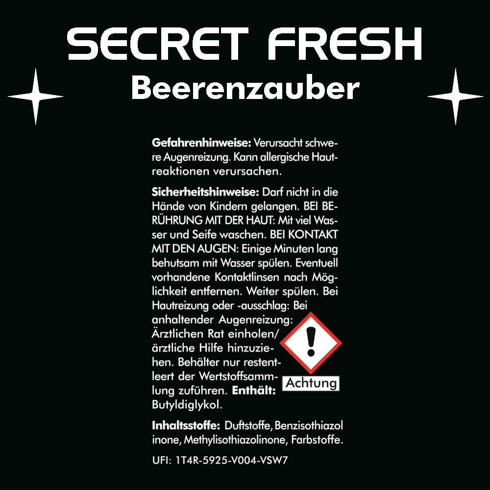 ABACUS® Secret Fresh Toilettenparfüm Beerenzauber, Toiletten Parfüm – verhindert Gerüche & schützt vor peinlichen Situationen – Toiletten Parfum, Secret Fresh Toilettenparfüm 3x 50 ml (7637)