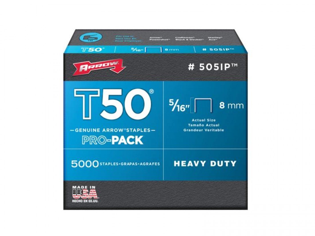 Arrow T50 Staples Box 5000 8mm - 5/16in
