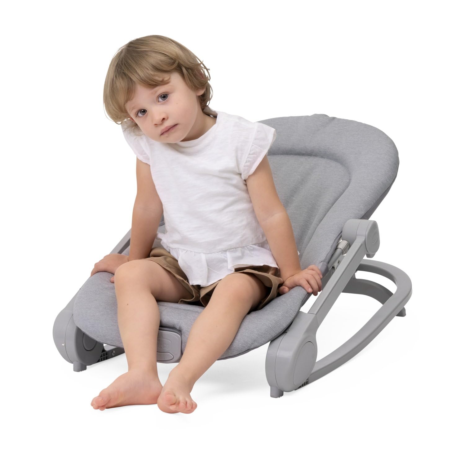 Chicco Sdraietta Mia 2in1, Sdraietta Neonato e Prima Sedia, Riduttore in Cotone Biologico, Barra Gioco Reversibile, Musica e Vibrazione, Modalità Dondolo o Fissa, Da 0 mesi a 18 kg