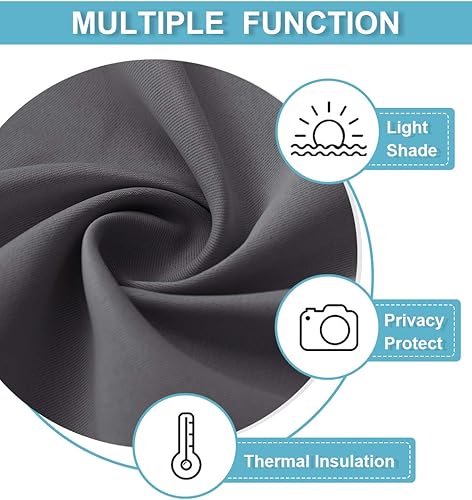 Miniatura 8 de Autohesion - Cortinas para ventana de spa, piedras zen japonesas de meditación, arena con orquídeas, impresión relajada, térmica, lnsulada,