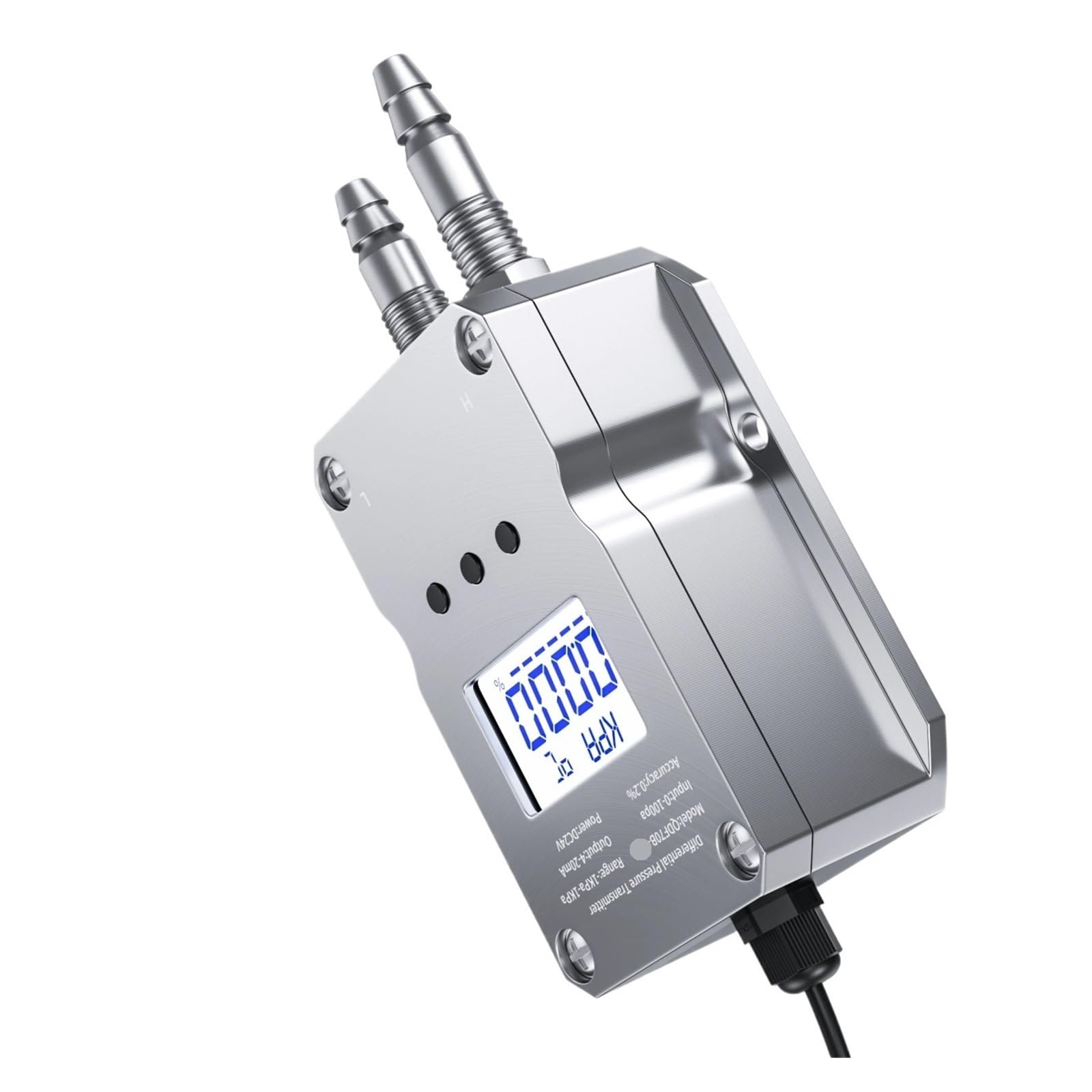Transmisor de presión diferencial Medidor de presión diferencial 0-100 pa 0-200 pa 0-500 pa 0-1 kpa 0-5 kpa a 4-20 mA 0-10 V 0-5 V Transmisor de presión diferencial RS485(Output RS485,0-500pa)