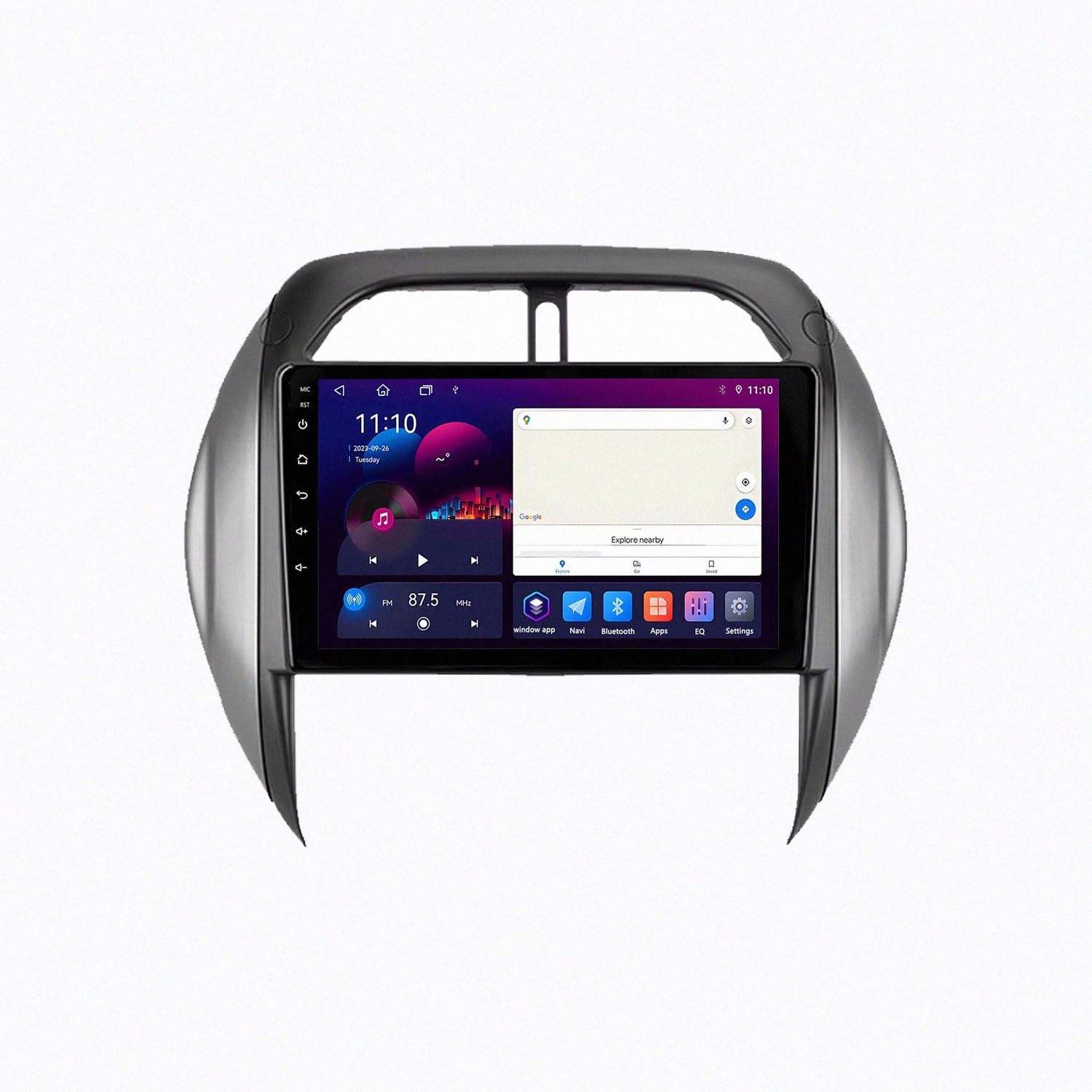 Radio coche 2 DIN para Toyota RAV4 2003-2005 con Carplay inalámbrico y cámara 8
