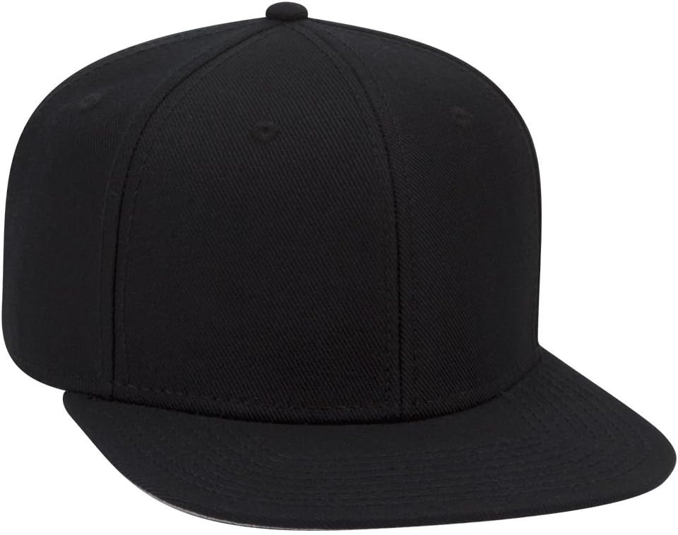OTTO Wool Blend Twill Square Flat Visor SNAP 6 Panel