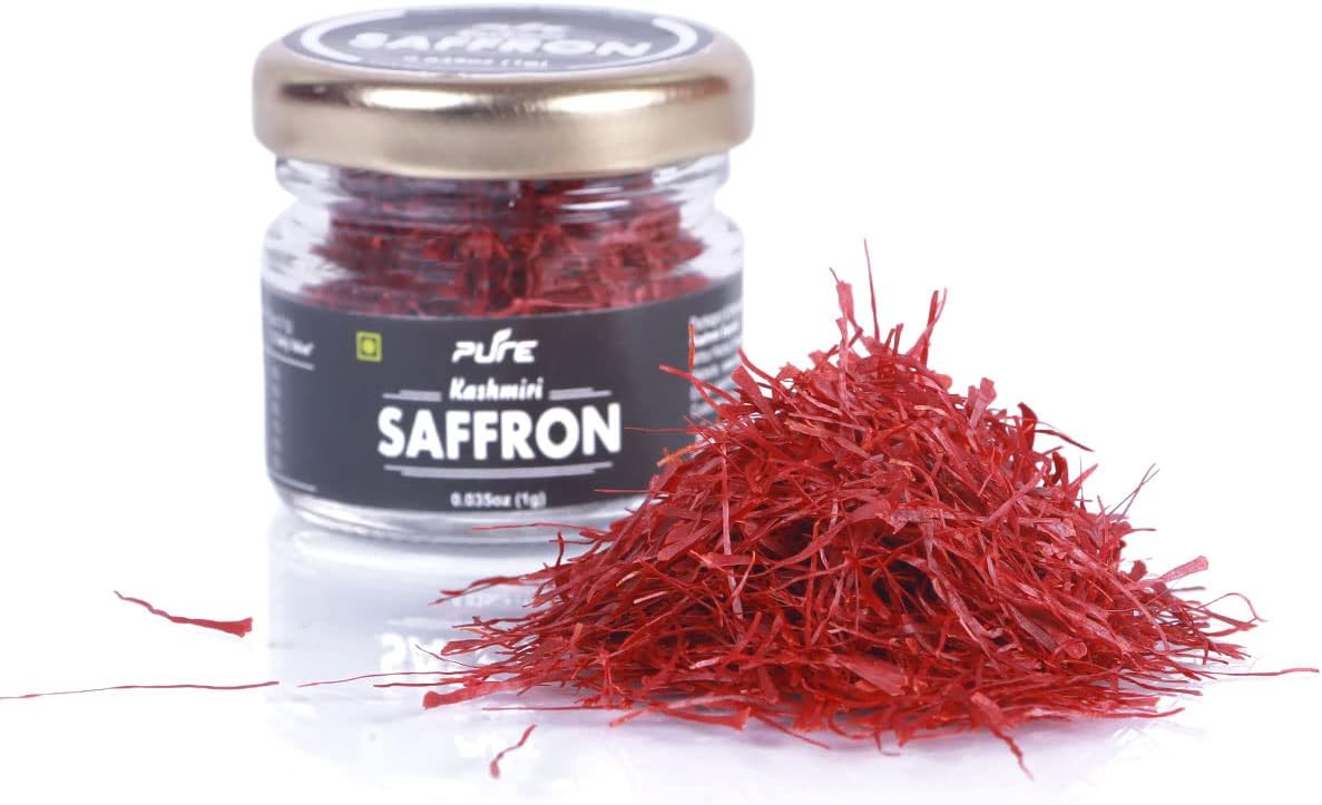 Kashmir Exotics Pure Kashmiri Saffron Mongra A++ Grade; Pampore Origin (1 g)