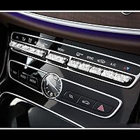 Vista 4 de PGONE Piezas de cristal brillantes para interruptor de control de aire acondicionado, tapas de regulador, calcomanías para viseras interiores