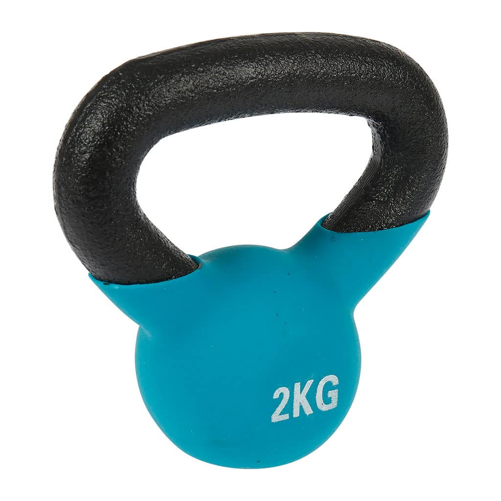 UPFIT - Hantle 2kg, kettlebell - Przez jednostkę - Łatwy i wygodny uchwyt - Kształt zaprojektowany tak, aby móc wykonywać różne uniwersalne ćwiczenia - Wykonane z żeliwa dla niezawodnej wytrzymałości